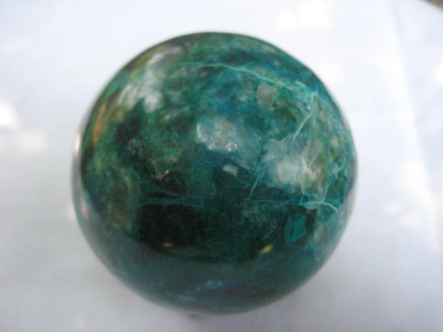 Chrysocolla Sphere communication, expression of sacred, goddess energies, gentleness and power  3818